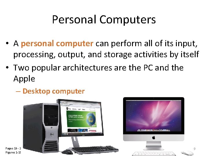 Personal Computers • A personal computer can perform all of its input, processing, output, Personal Computers • A personal computer can perform all of its input, processing, output,