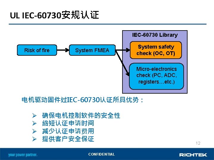 UL IEC-60730安规认证 IEC-60730 Library Risk of fire System FMEA System safety check (OC, OT)
