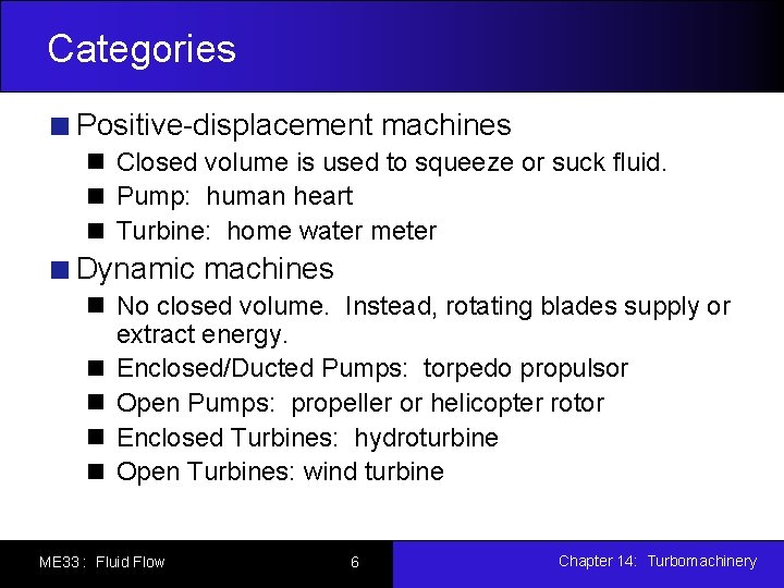 Categories Positive-displacement machines Closed volume is used to squeeze or suck fluid. Pump: human