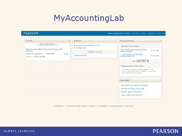 My. Accounting. Lab 