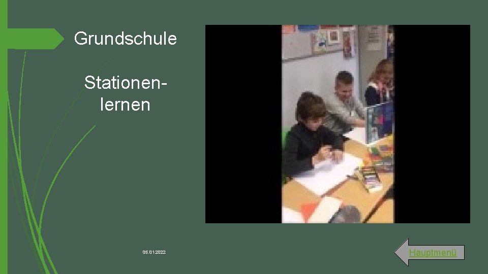 Grundschule Stationenlernen 05. 01. 2022 Hauptmenü 