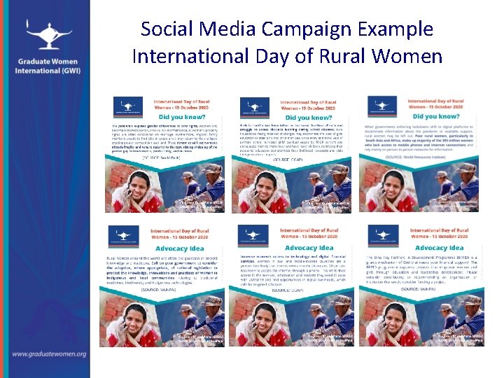 Social Media Campaign Example International Day of Rural Women 