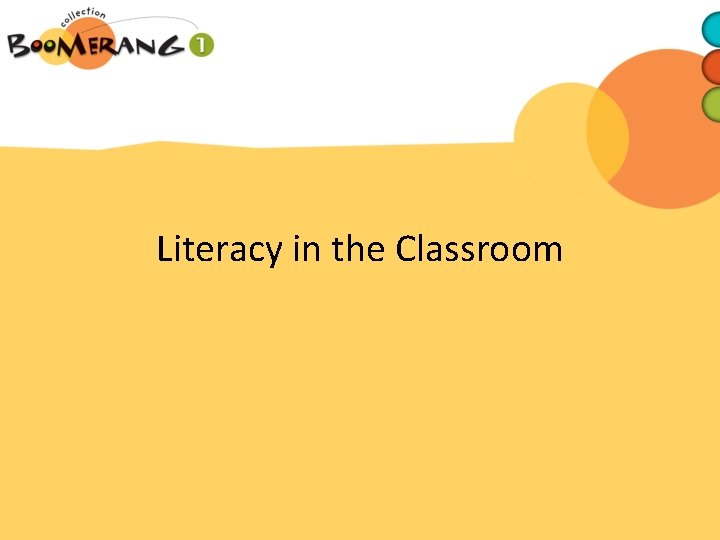 Literacy in the Classroom 