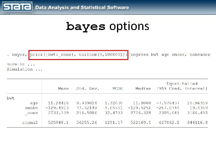 bayes options 