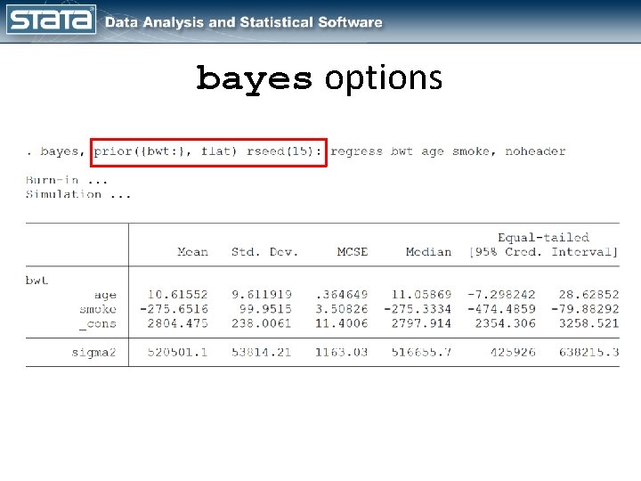 bayes options 