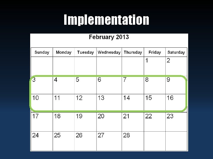 Implementation 