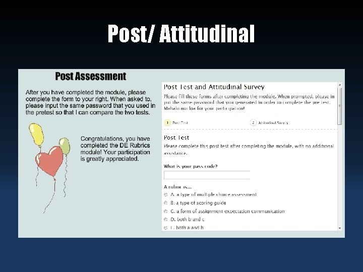 Post/ Attitudinal 