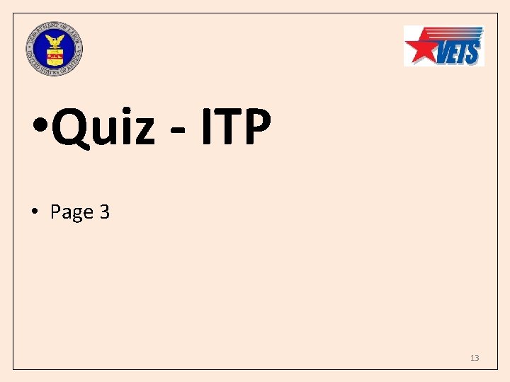  • Quiz - ITP • Page 3 13 