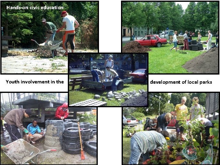 Hands-on civic education Youth involvement in the development of local parks 