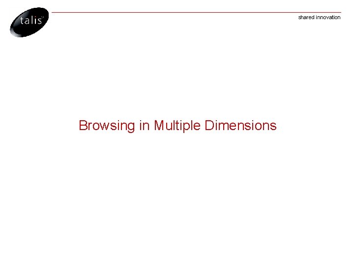 shared innovation Browsing in Multiple Dimensions 