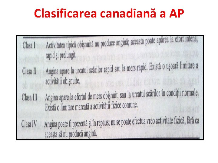 Clasificarea canadiană a AP 