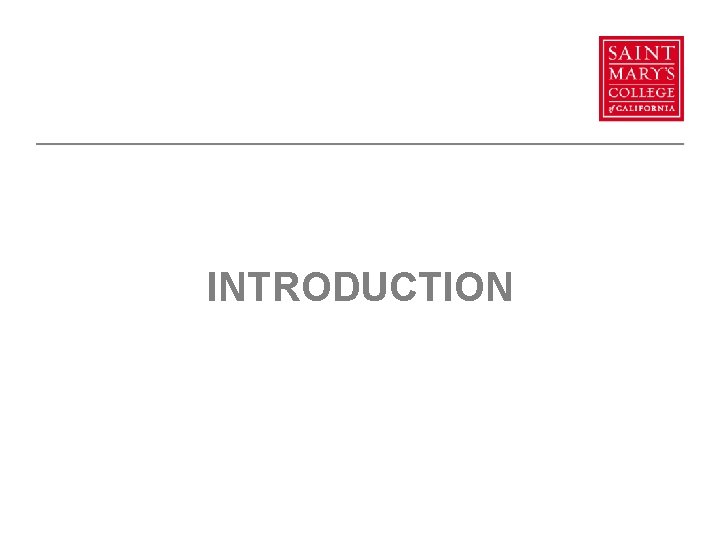INTRODUCTION INTRODUCTION