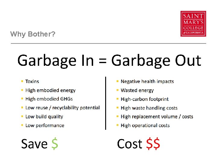 Why Bother? Why Bother?
