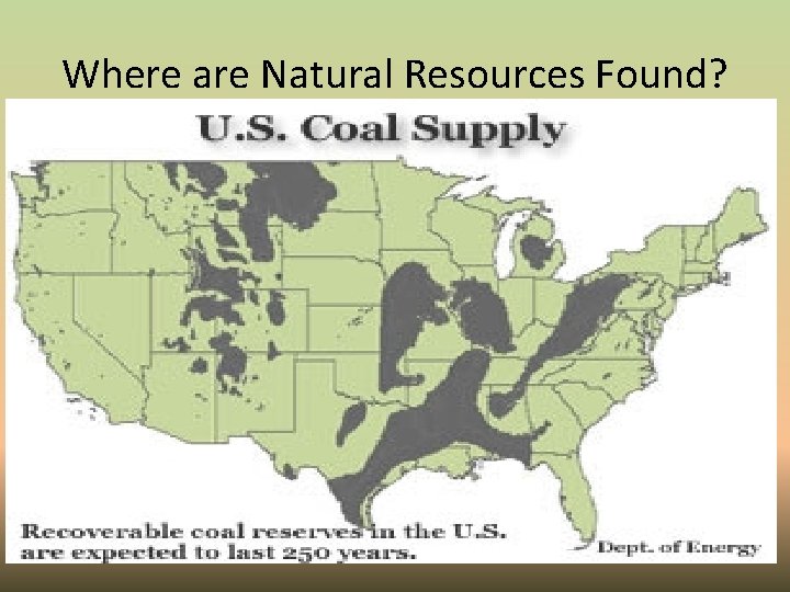 Where are Natural Resources Found? 