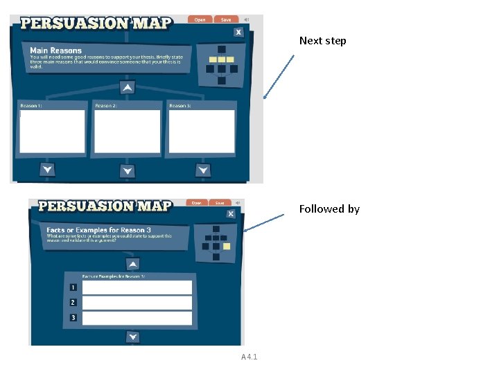 Next step Followed by A 4. 1 