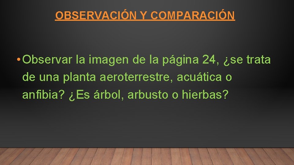 OBSERVACIÓN Y COMPARACIÓN • Observar la imagen de la página 24, ¿se trata de