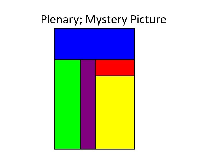 Plenary; Mystery Picture 