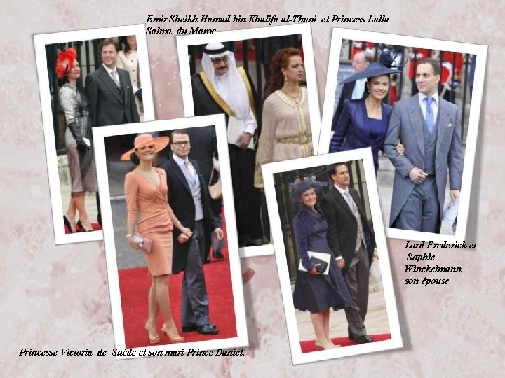 Emir Sheikh Hamad bin Khalifa al-Thani et Princess Lalla Salma du Maroc Lord Frederick