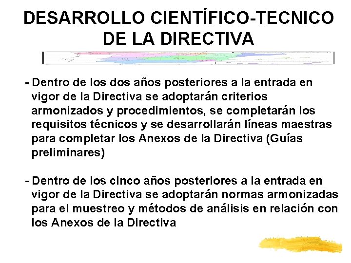 DESARROLLO CIENTÍFICO-TECNICO DE LA DIRECTIVA - Dentro de los dos años posteriores a la