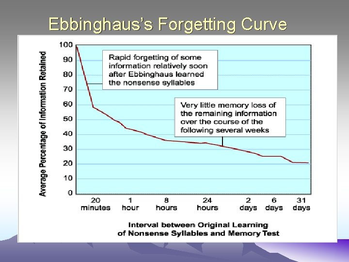 Ebbinghaus’s Forgetting Curve 