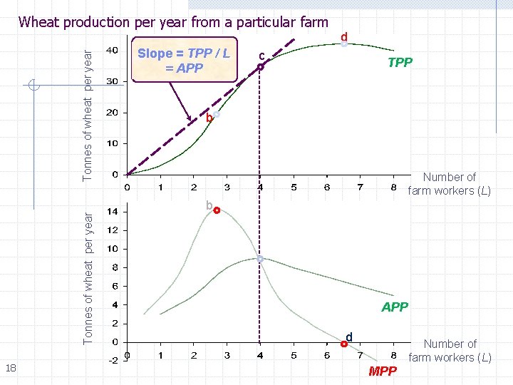 Tonnes of wheat per year Wheat production per year from a particular farm 18