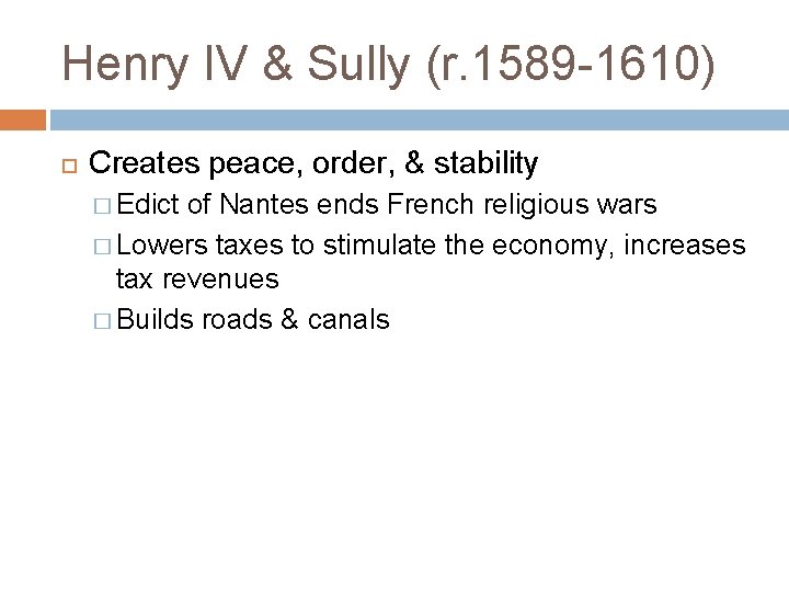 THE RISE OF ABSOLUTISM IN FRANCE Philosophy of