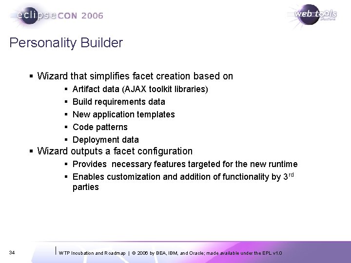 Personality Builder § Wizard that simplifies facet creation based on § § § Artifact Personality Builder § Wizard that simplifies facet creation based on § § § Artifact