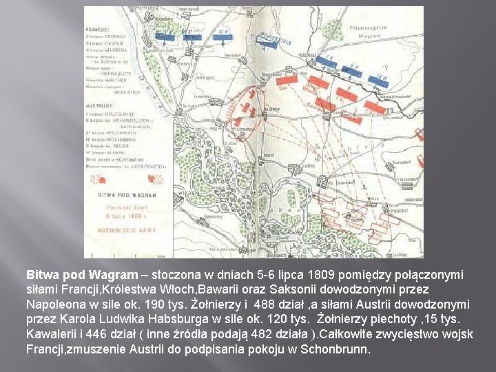 Bitwa pod Wagram – stoczona w dniach 5 -6 lipca 1809 pomiędzy połączonymi siłami