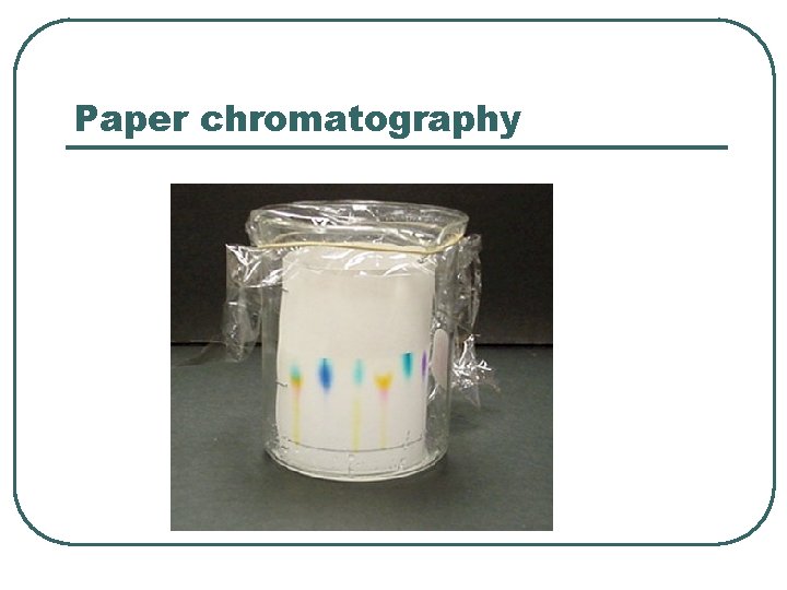 Paper chromatography 