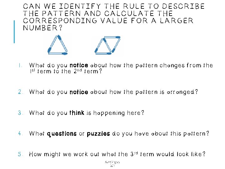 CAN WE IDENTIFY THE RULE TO DESCRIBE THE PATTERN AND CALCULATE THE CORRESPONDING VALUE