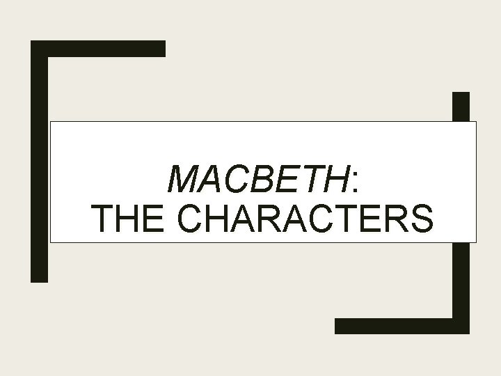 An introduction to Macbeth a tribute to King