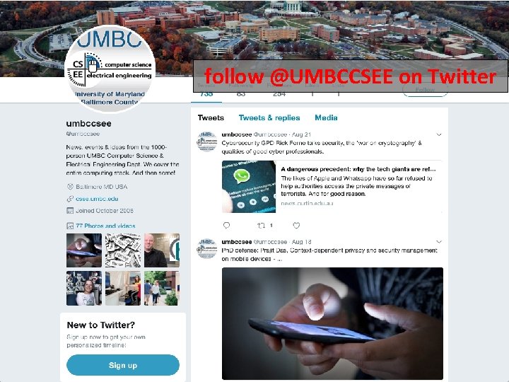 follow @UMBCCSEE on Twitter 