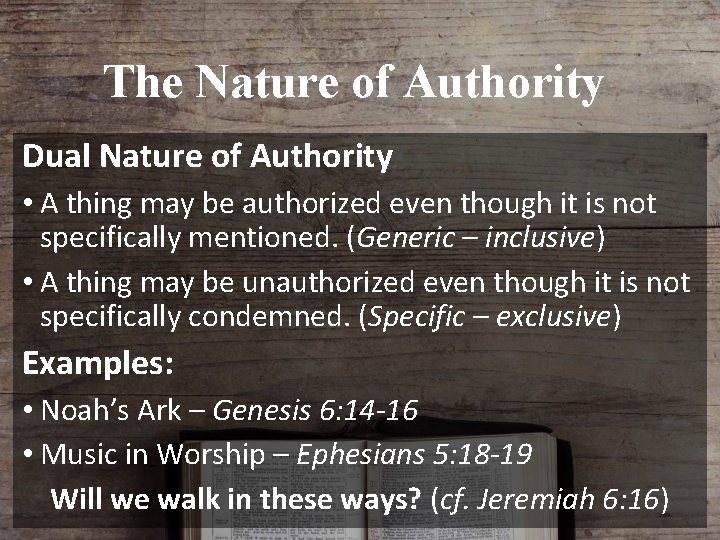 The Nature of Authority Dual Nature of Authority • A thing may be authorized