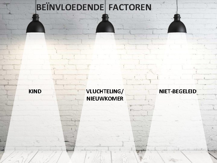 BEÏNVLOEDENDE FACTOREN KIND VLUCHTELING/ NIEUWKOMER NIET-BEGELEID 