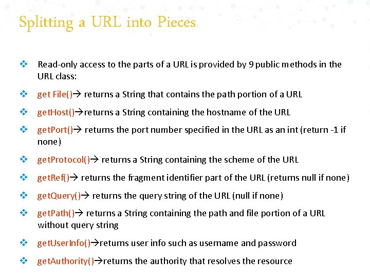 Splitting a URL into Pieces v Read-only access to the parts of a URL