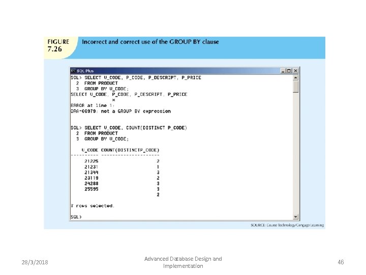 28/3/2018 Advanced Database Design and Implementation 46 28/3/2018 Advanced Database Design and Implementation 46