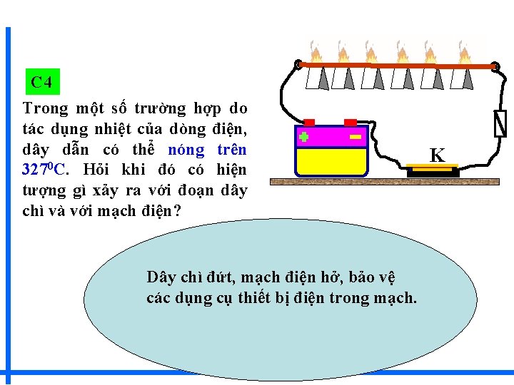 C 4 Trong một số trường hợp do tác dụng nhiệt của dòng điện,