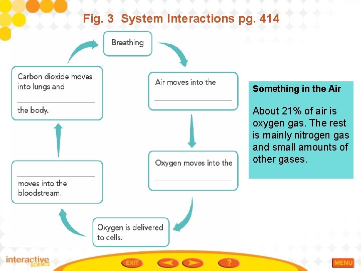Fig. 3 System Interactions pg. 414 Something in the Air About 21% of air