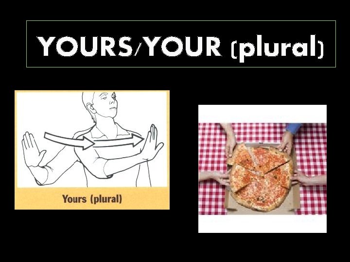 YOURS/YOUR (plural) 