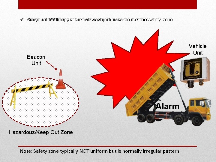 ü Bodyguard™ Alarm automatically keeps resets vehicles when away object from moves hazardous out