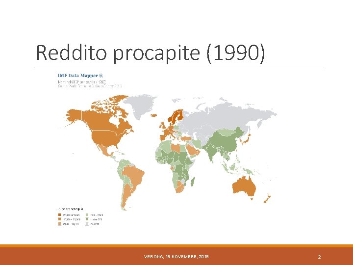 Reddito procapite (1990) VERONA, 16 NOVEMBRE, 2018 2 