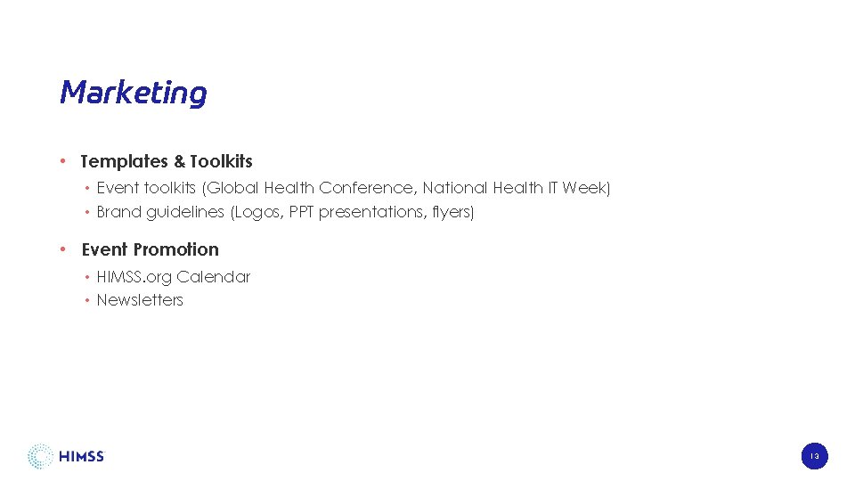 Marketing • Templates & Toolkits • Event toolkits (Global Health Conference, National Health IT