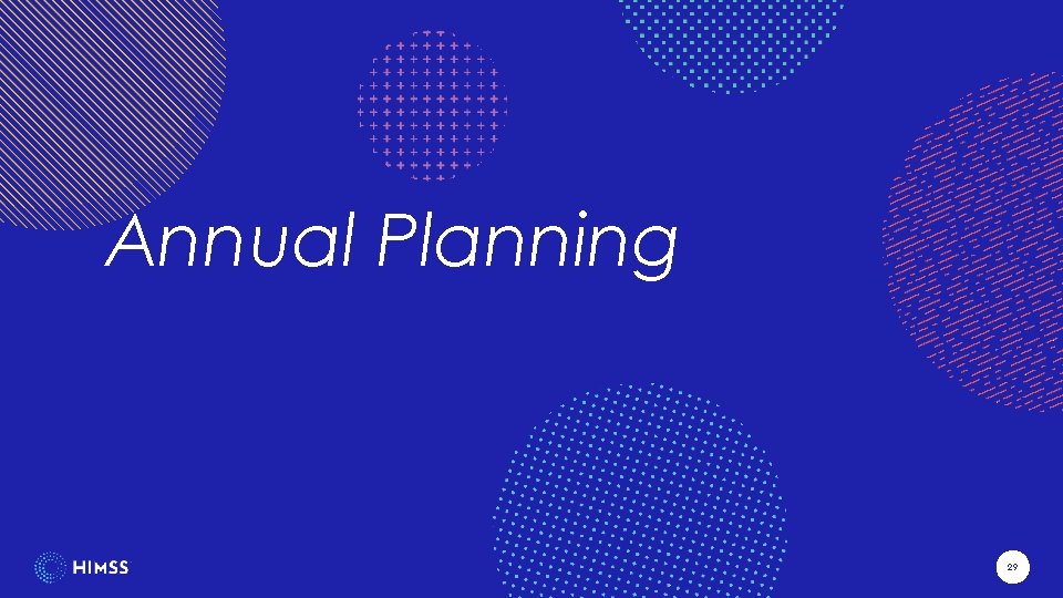 Annual Planning 29 