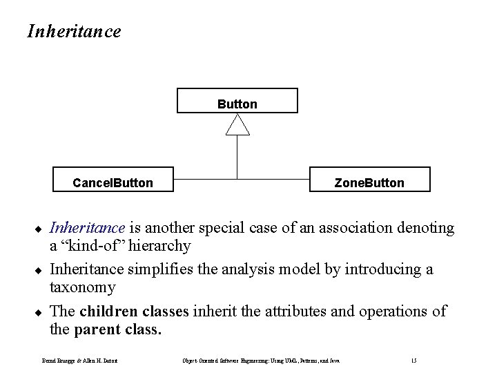 Inheritance Button Cancel. Button ¨ ¨ ¨ Zone. Button Inheritance is another special case