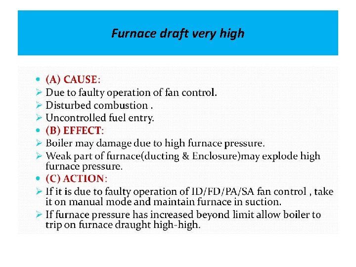 Furnace draft very high 