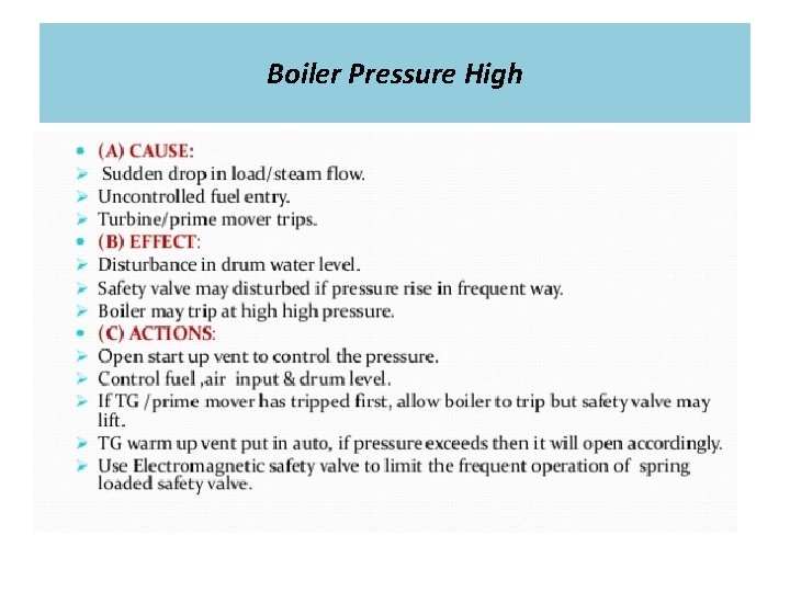 Boiler Pressure High 
