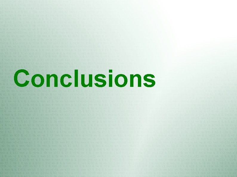 Conclusions 