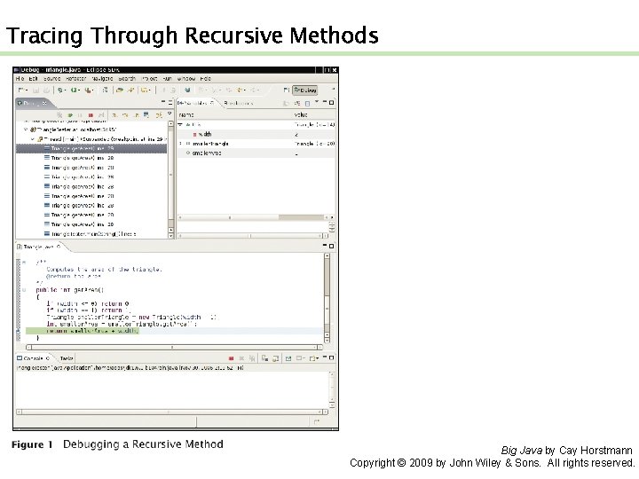 Tracing Through Recursive Methods Big Java by Cay Horstmann Copyright © 2009 by John