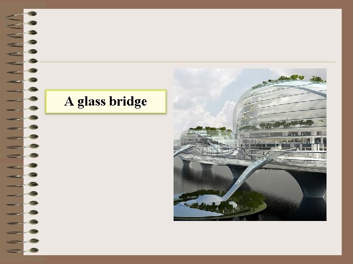 A glass bridge 