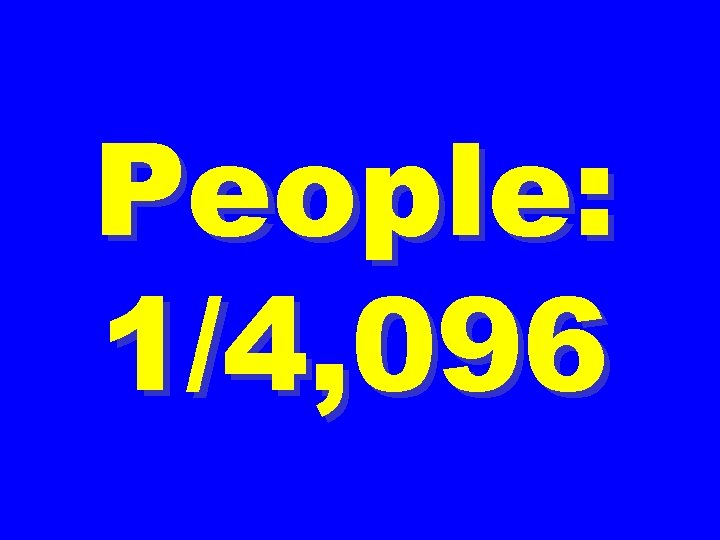 People: 1/4, 096 People: 1/4, 096